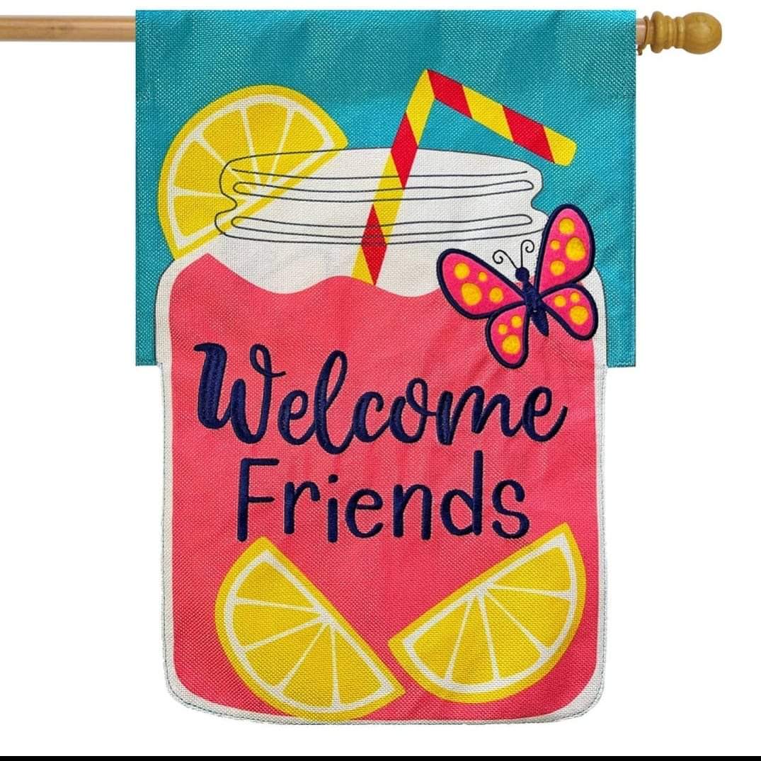 Lemonade Friends Summer House Flag