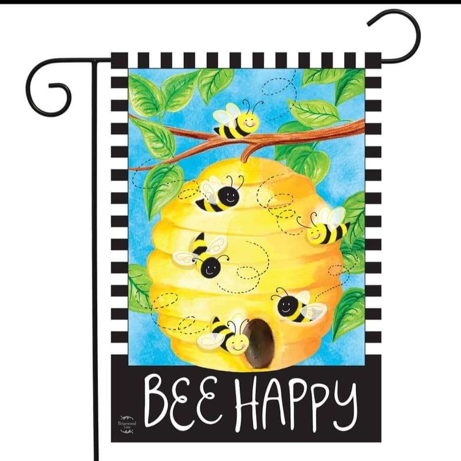 Bee Happy Bees Garden Flag
