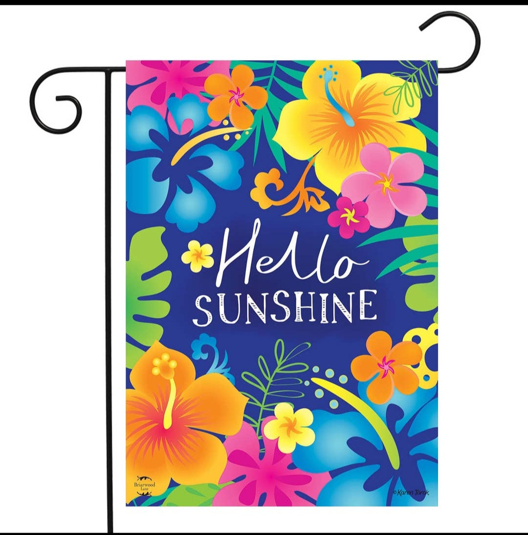 Hello Sunshine Garden Flag