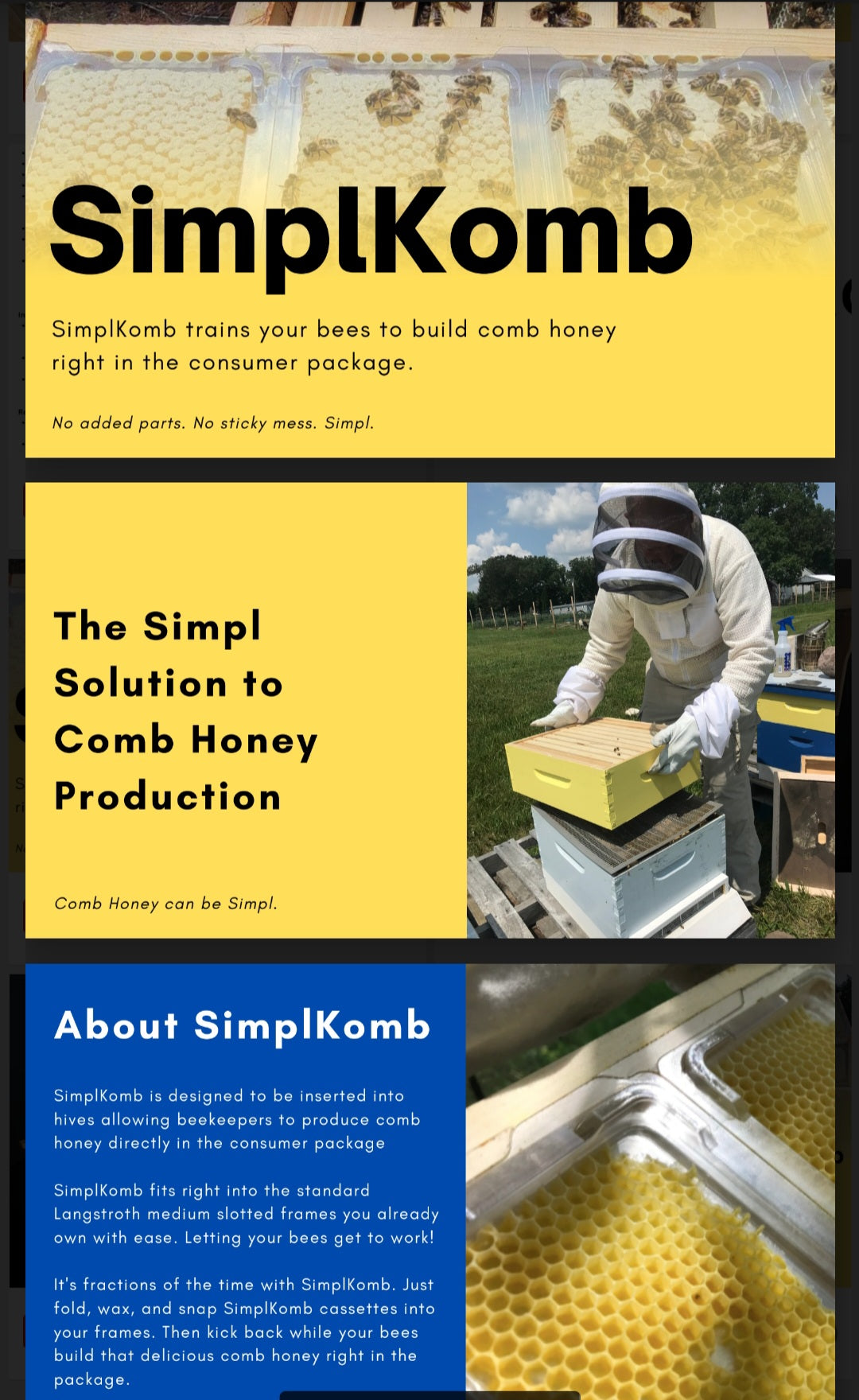 SimplKomb Honey Comb 20 pack Cassettes