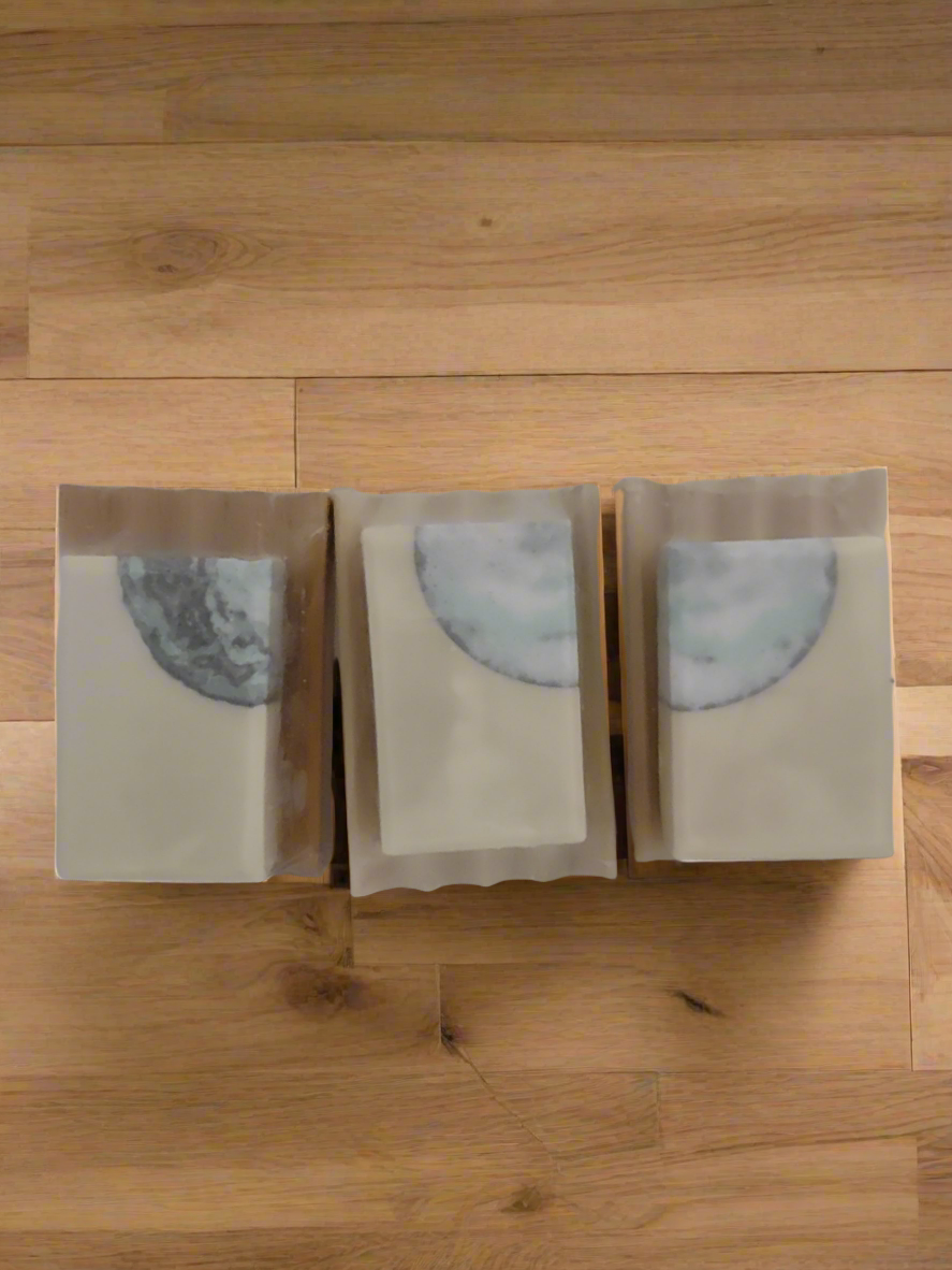 Rectangle Soap with quarter circle design and Soap Dish Gift Set