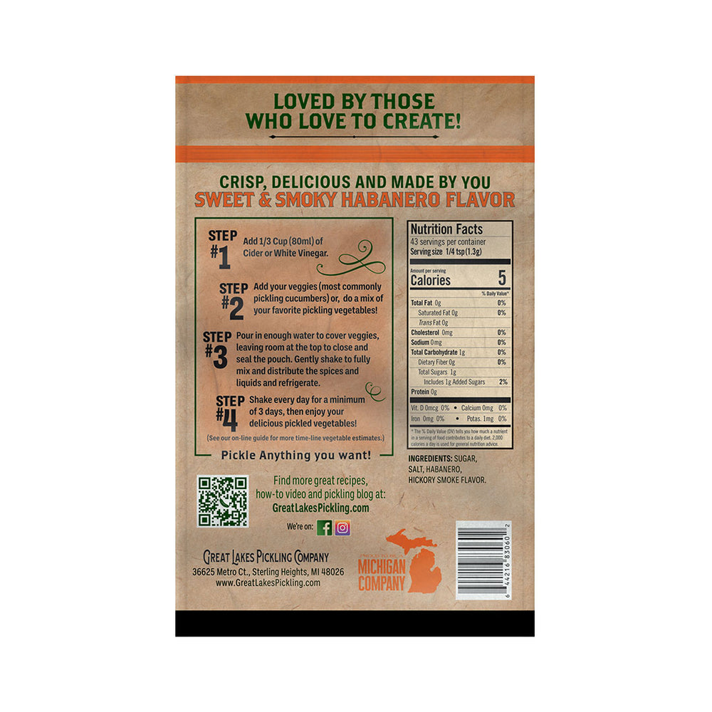 Sweet & Smoky Habanero Pickling Pouch
