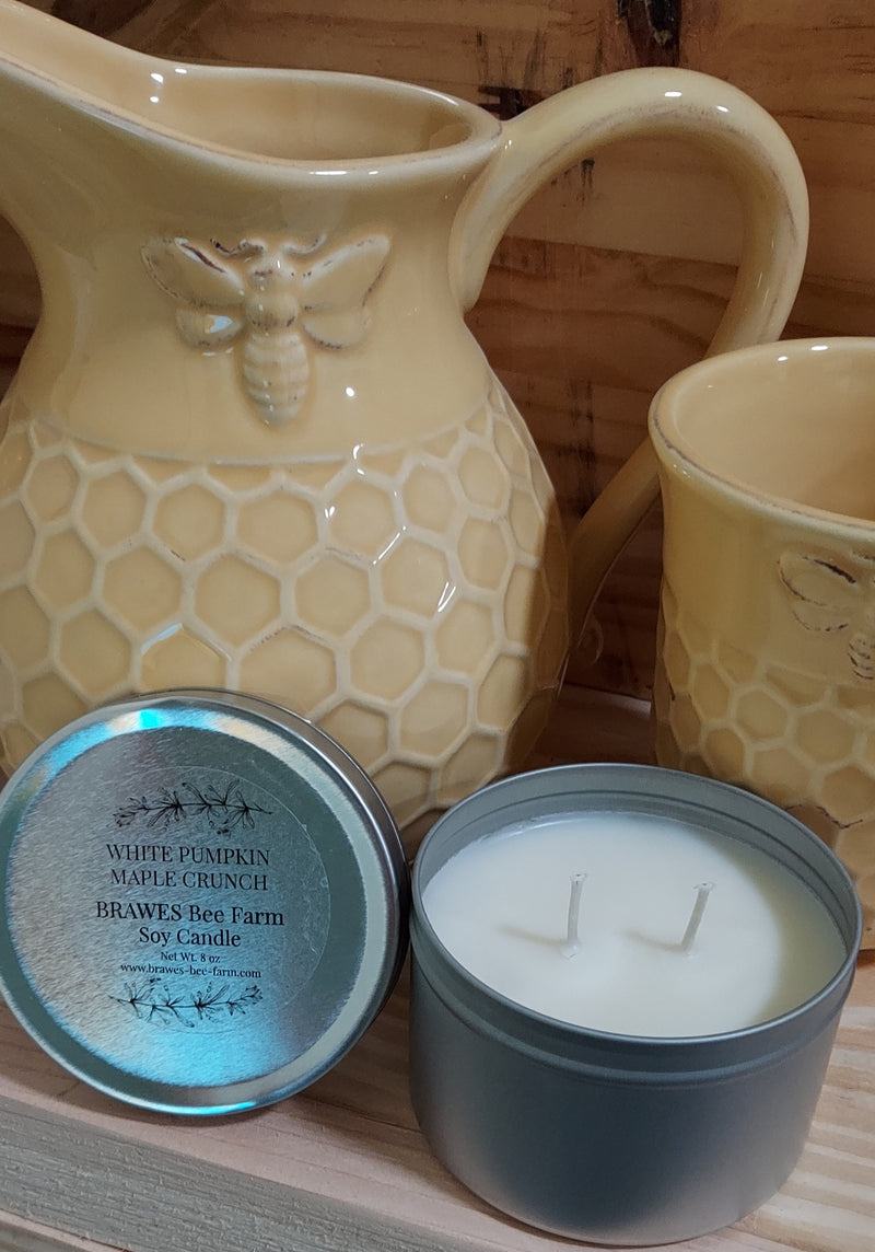8oz. Soy Candle in Metal Tin Container with lid