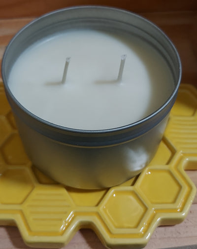 8oz. Soy Candle in Metal Tin Container with lid
