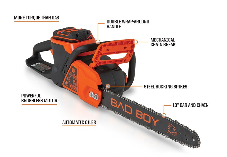 18" Chain Saw - Bad Boy Battery Powered