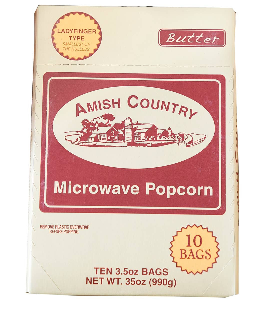 Amish Microwave Butter Popcorn 10 pack box