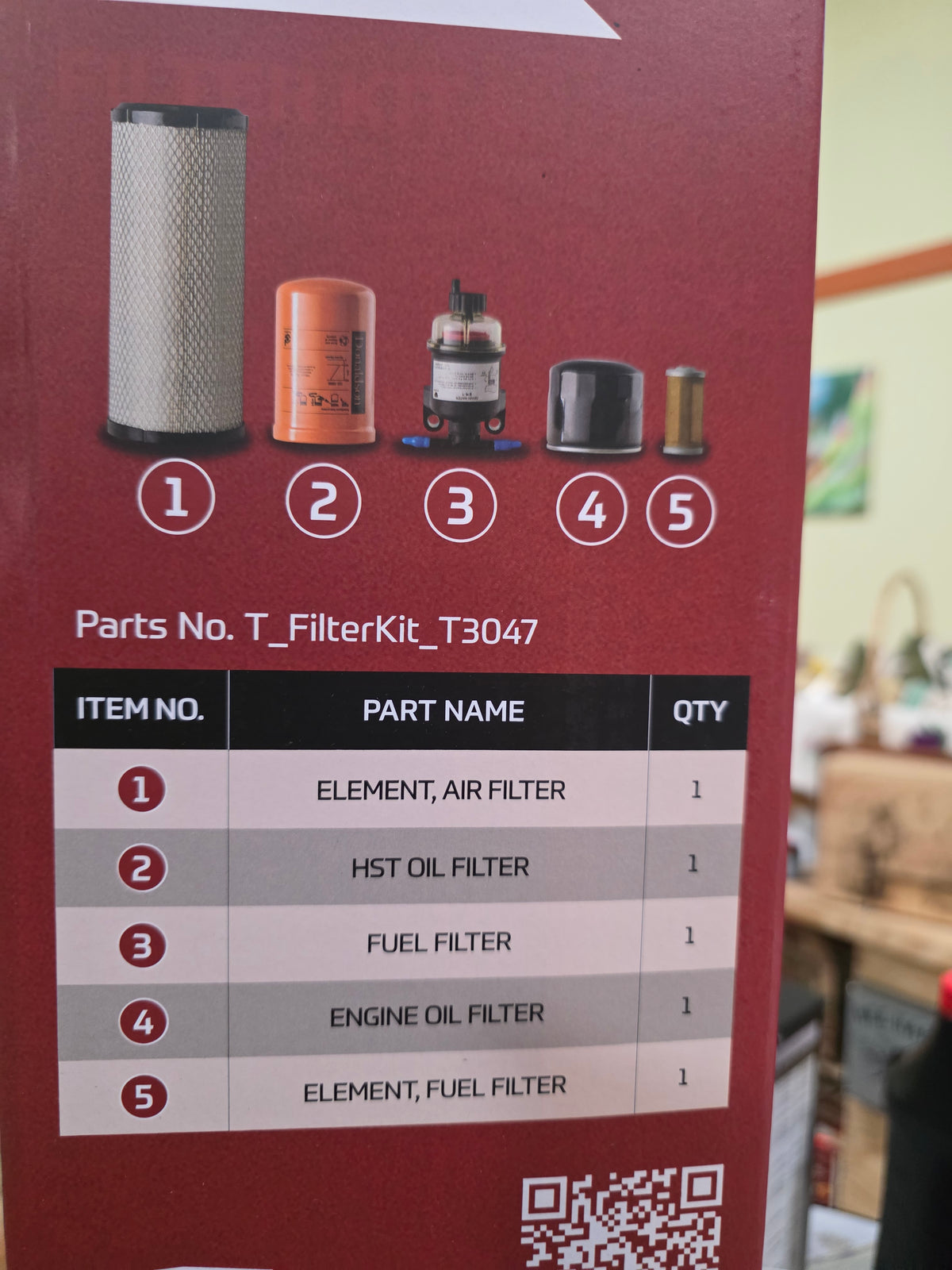 TYM TRACTOR Filter Kit T3074 or T474