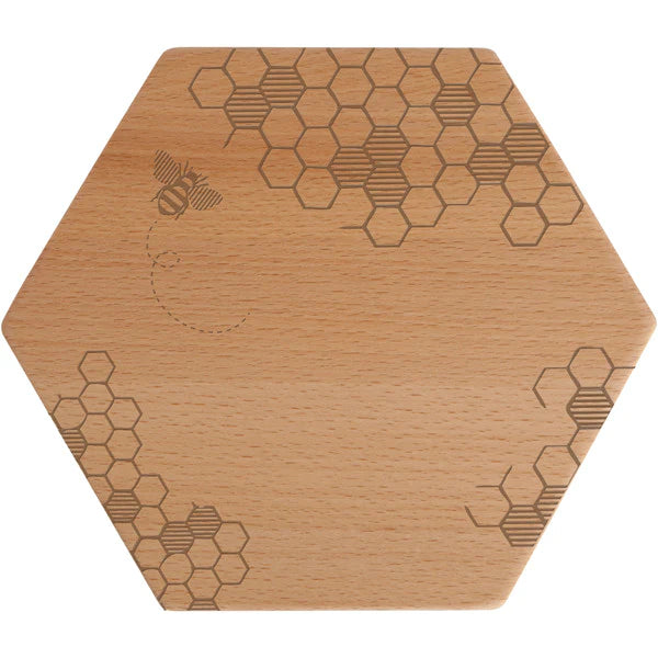 Honey Bee Cheese Wooden Board